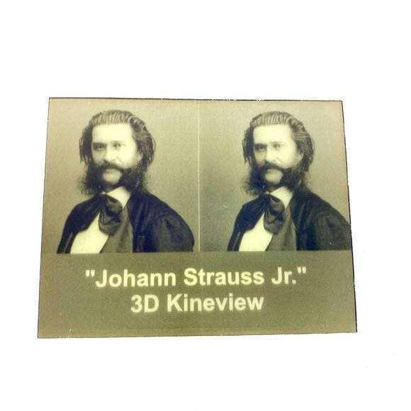 Johan Strauss Jr Austrian Composer 3-D‎ Photo Photograph 3.5" x 4" Demo Print 3D - Picture 1 of 5